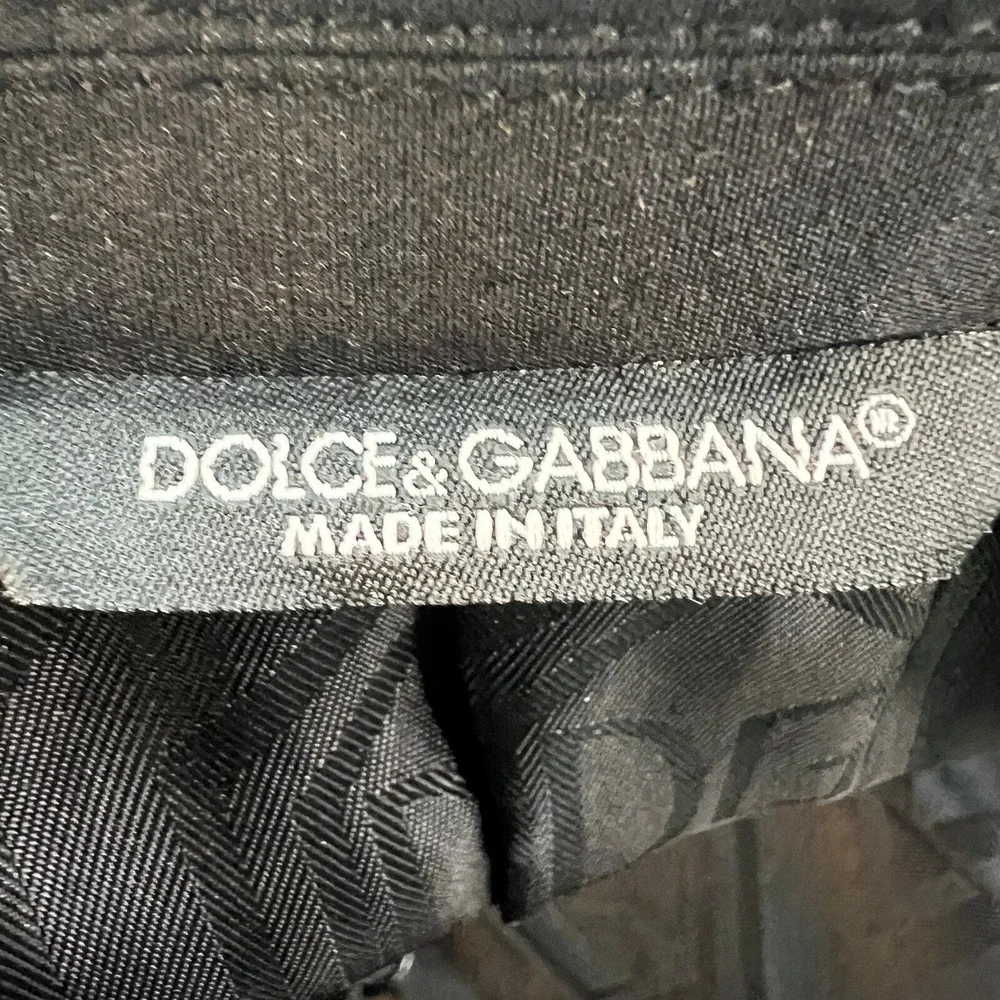 Dolce & Gabbana Martini Cotton Silk‎ Jacquard Black Gray Suit Made Italy 40